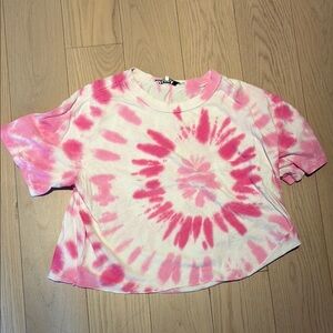 Pam & Gela Tie-Dye Pink and White T-Shirt